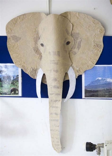 Cardboard Elephant Head Template