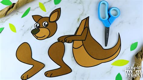 Cardboard Kangaroo Head Template