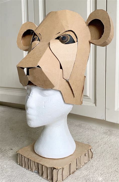 Cardboard Lion Head Template