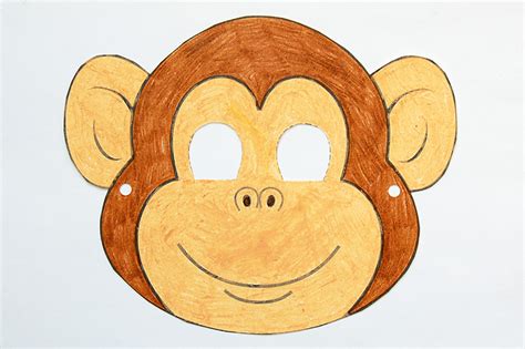 Cardboard Monkey Head Template