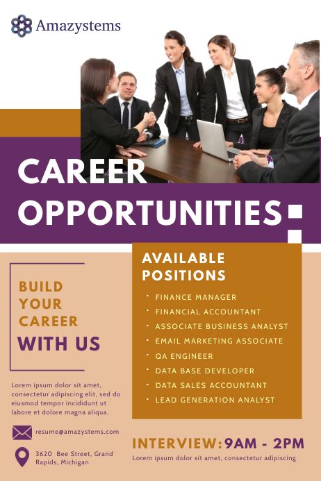 Career opportunity poster example