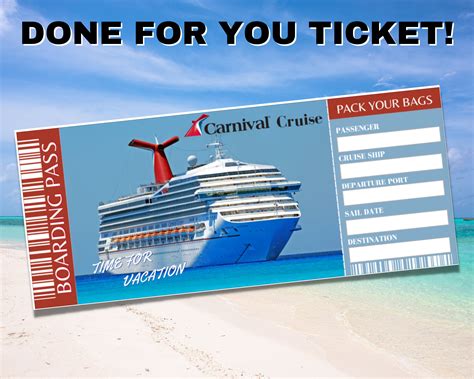 Carnival Cruise Ticket Template