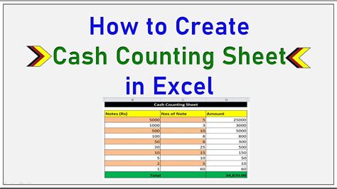 Cash Count Template Excel