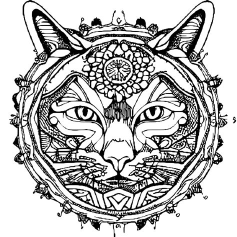 Cat face mandalas