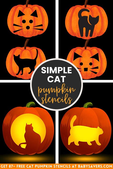 Cat Pumpkin Templates Designs