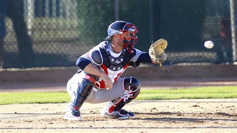 Catcher catching the ball