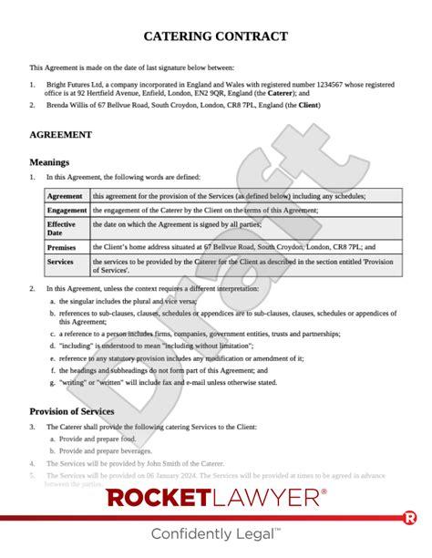 Catering Contract FAQs