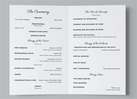 Catholic Wedding Ceremony Templates