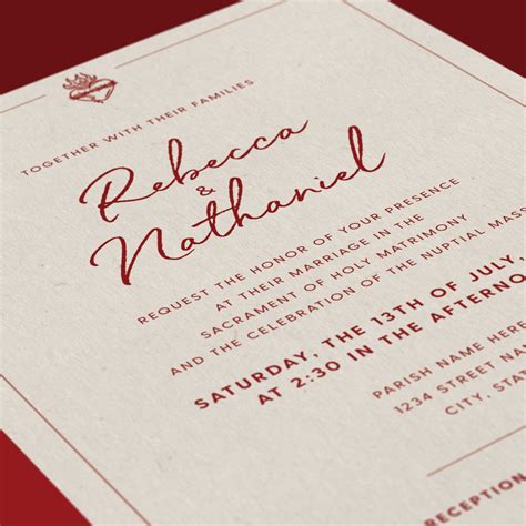 Catholic Wedding Invitation Templates