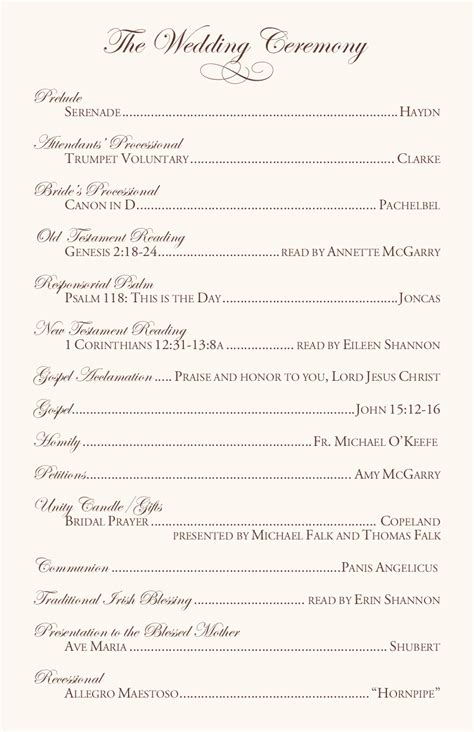 Catholic Wedding Mass Templates