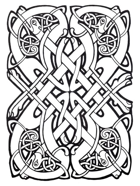 Celtic coloring pages for adults