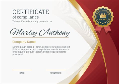 Certificate Templates for Photoshop