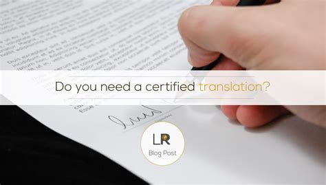 Certified Translation Services