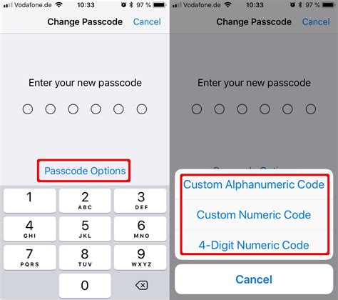 Changing iPhone Password Steps