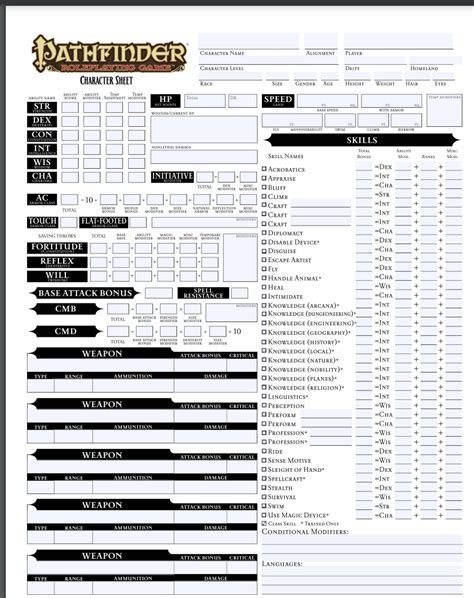 Character Sheets