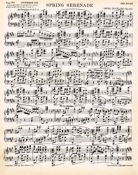 Characteristics of vintage music sheets