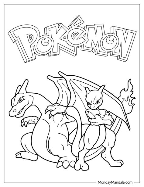 Charizard in Battle Coloring Page