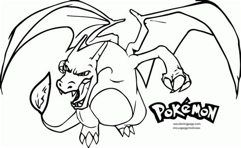 Charizard battle scene coloring page