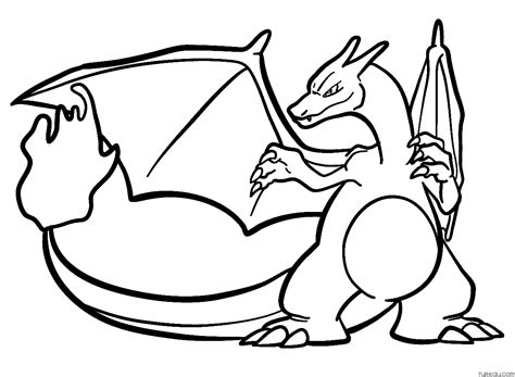 Charizard flying coloring page