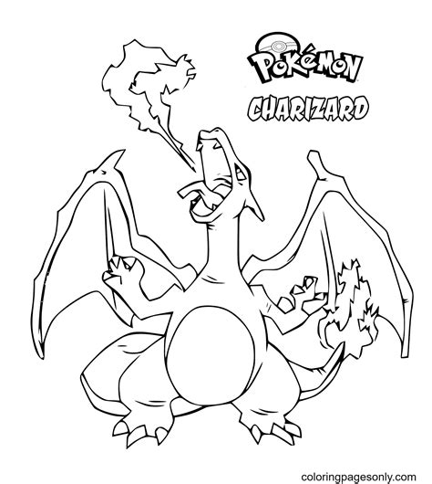 Charizard Pokémon Go Coloring Page