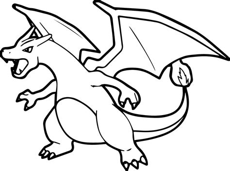 Charizard Pokémon League coloring page