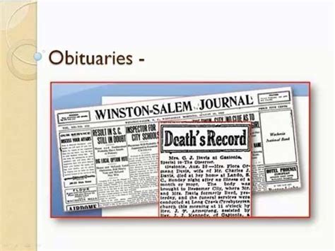 Benefits of Charleston Obituaries