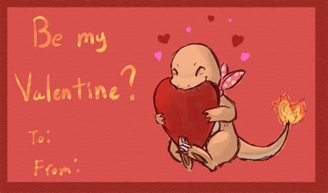 Charmander Valentines Day Card