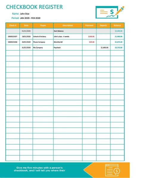 Google Sheets Checkbook Templates