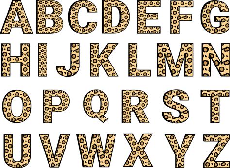 Cheetah Print Letters