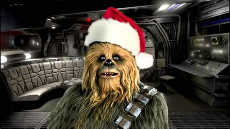 Chewbacca in a Christmas Hat Coloring Page