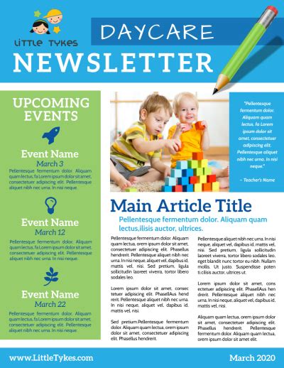 Child Development Newsletter Template