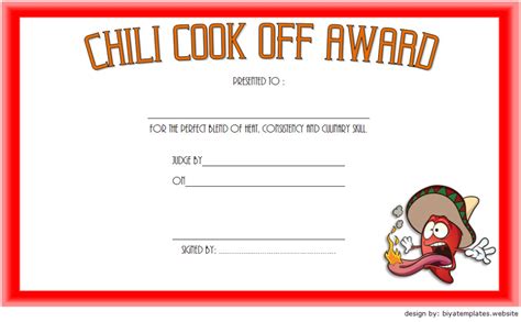 Awards for Best Chili