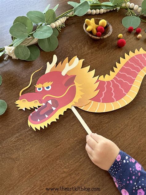 Chinese Dragon Craft Printable Idea