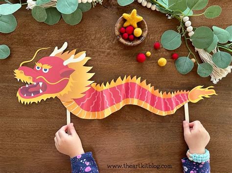 Chinese dragon printables for Chinese New Year