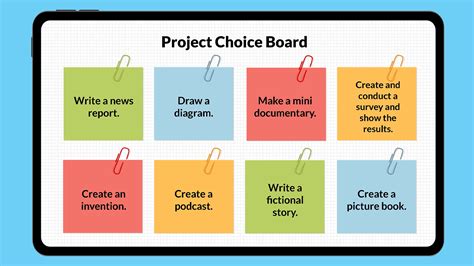 Choice Board Templates for Civics