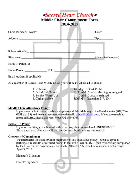 Choir Registration Form