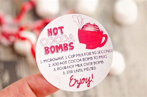 Choosing cocoa bomb tags