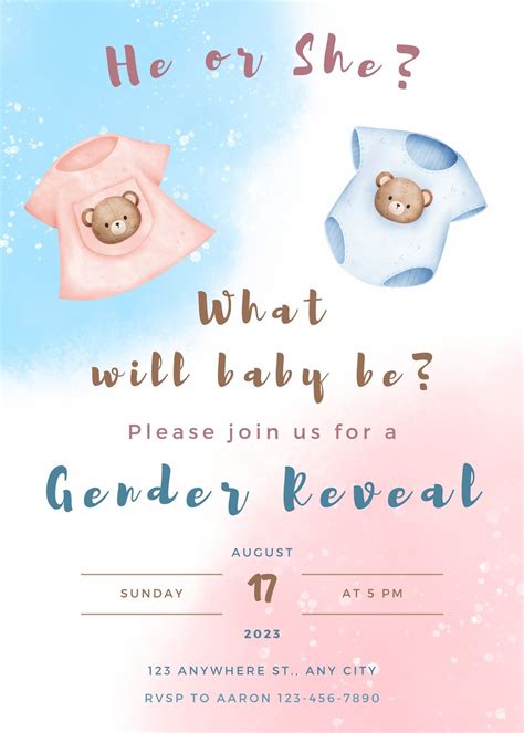 Choosing Gender Reveal Templates