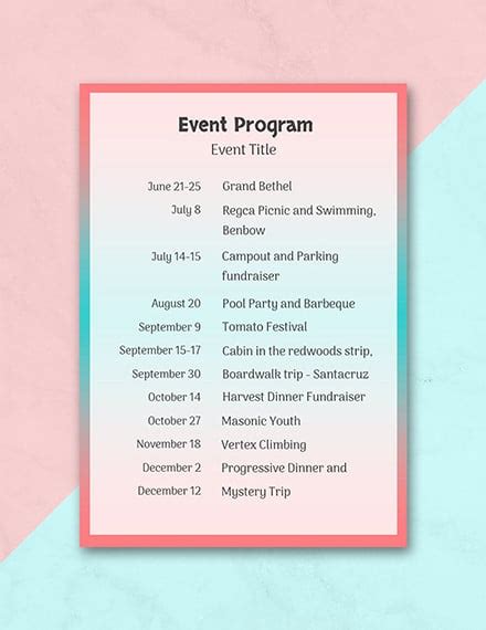 Choosing the Right Event Program Template