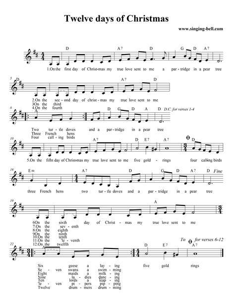 Christmas Carol Sheet Music