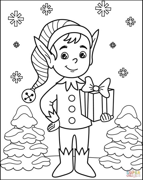 Description of Christmas Elf Coloring