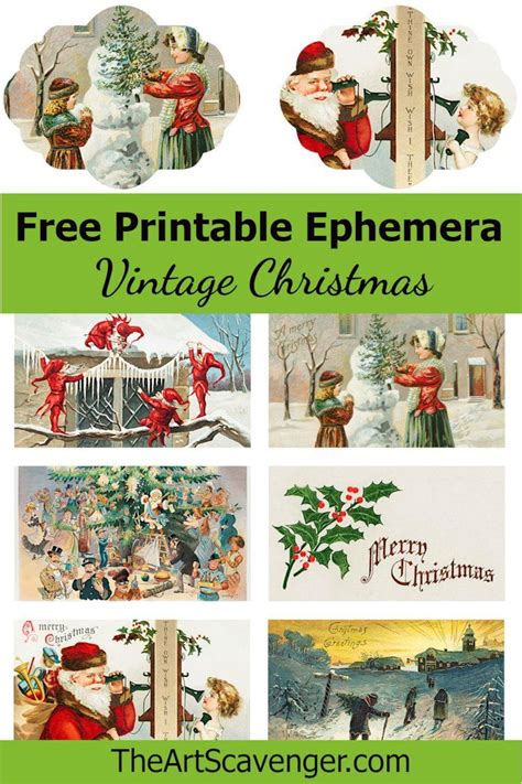 Christmas Ephemera Illustrations