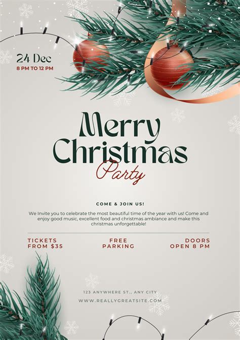 Christmas Flyer Design Word