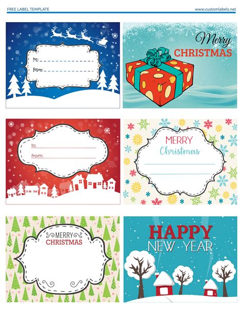 Description of Christmas Label Templates for Gifts