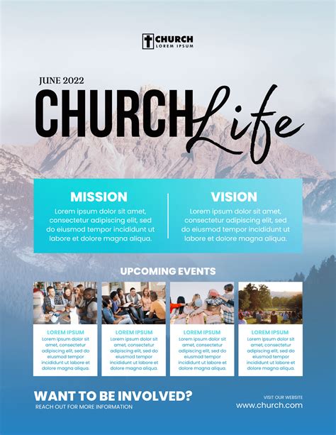 Church Bulletin Template Example