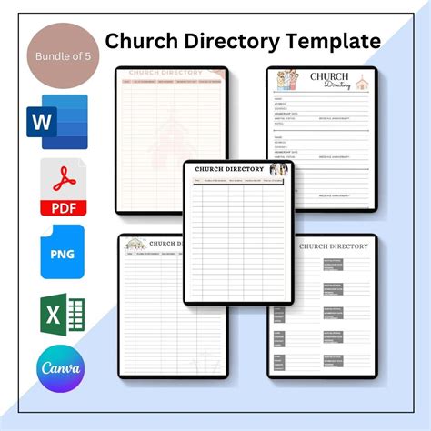 Church Directory Template Free