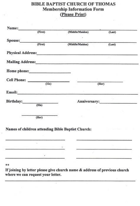 Church Membership Template Benefits