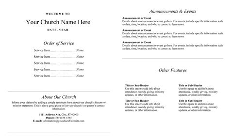 Church Program Templates Example 3