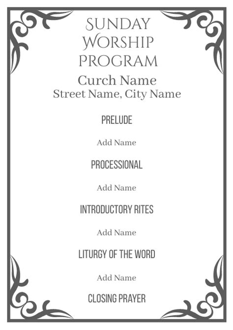 Church Program Templates Example 5