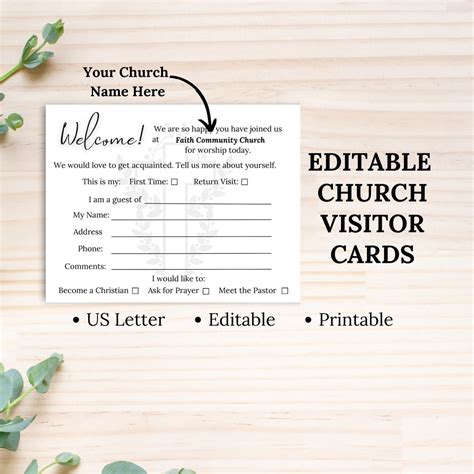 Church Visitor Card Ideas